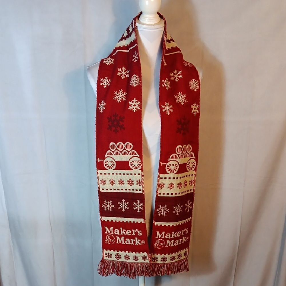 Makers Market Red Knit Scarf